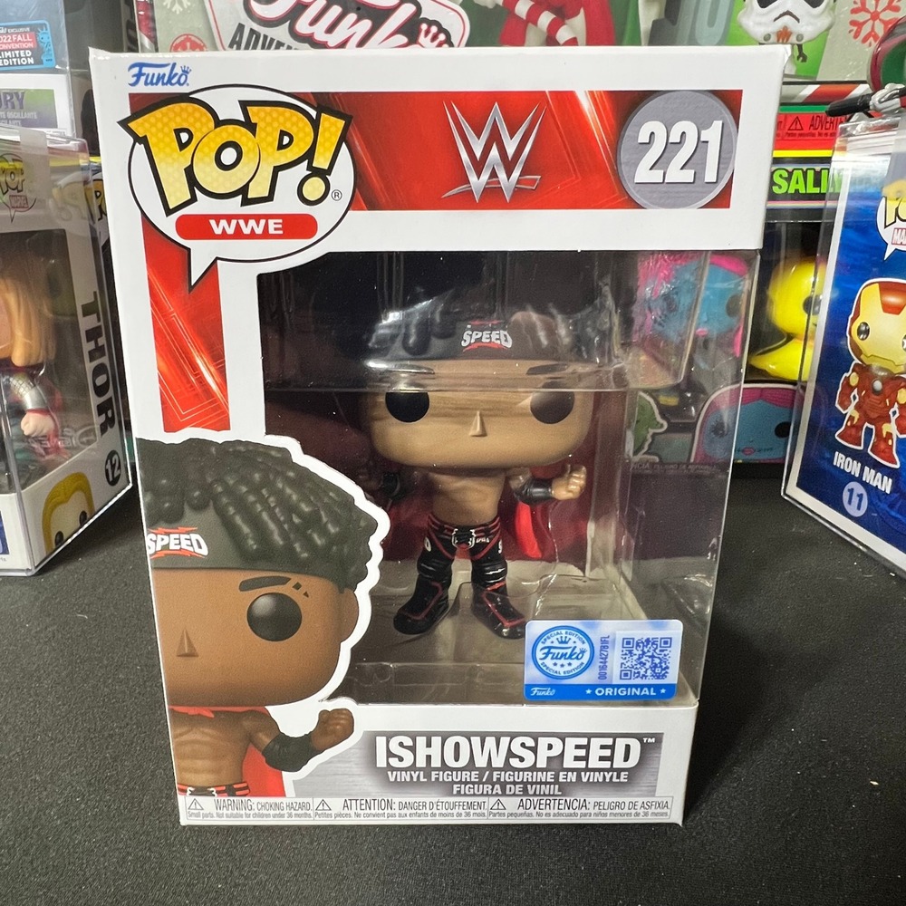 Funko Pop WWE IShowSpeed #221 Special Edition Vinyl Figure Streamer Wrestling